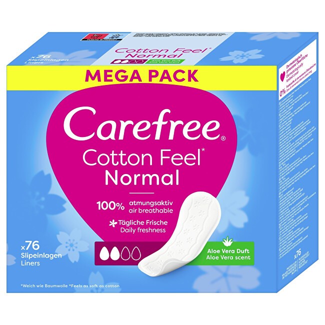 CAREFREE Cotton Feel Assorbenti normali Aloe 76 pezzi