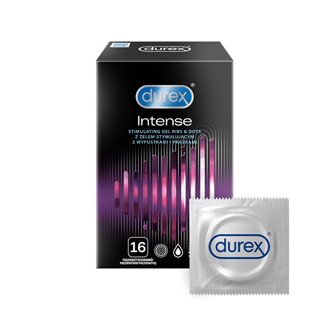 DUREX Preservativi a coste Intense con borchie e gel stimolante 10 pz