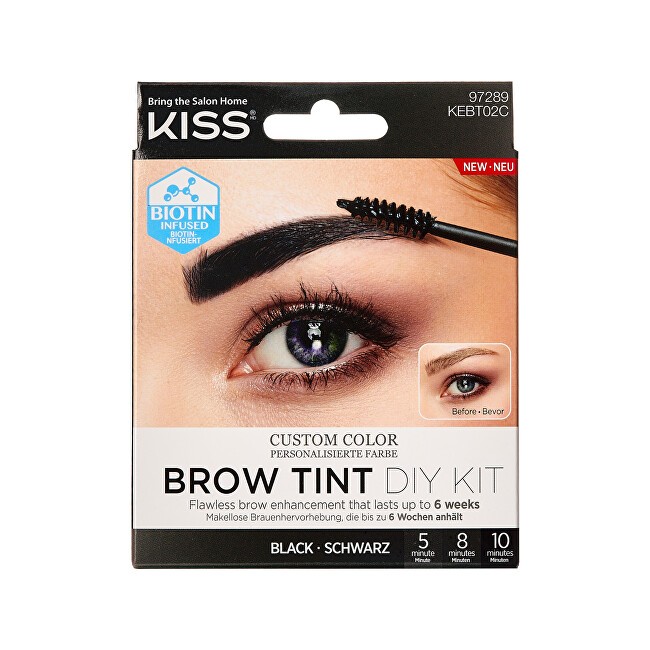 KISS Kit fai da te per la tinta delle sopracciglia 20ml - Variante: Marrone donna