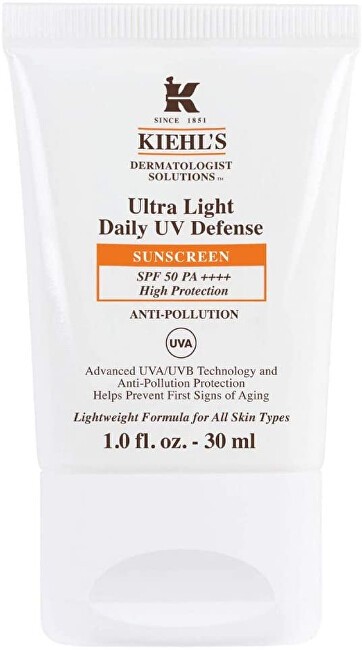 Kiehls Ultra Light Daily UV Defence Cream SPF 50 Crema protettiva leggera per la pelle donna 30ml