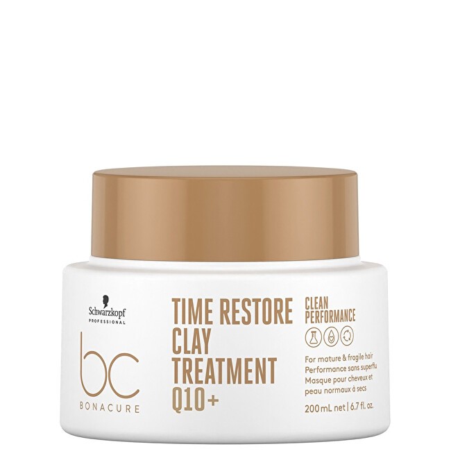 Schwarzkopf Professional BC Bonacure Q10 Time Restore Clay Treatment Mask Maschera rinforzante per capelli 200ml Donna