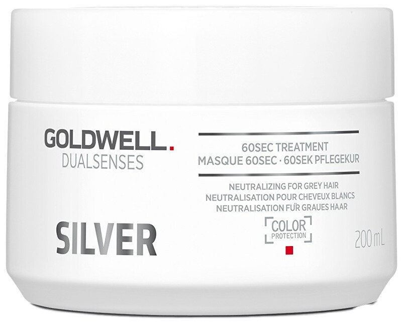Goldwell Silver 60sec Treatment Mask Maschera per capelli biondi e grigi 200ml Donna