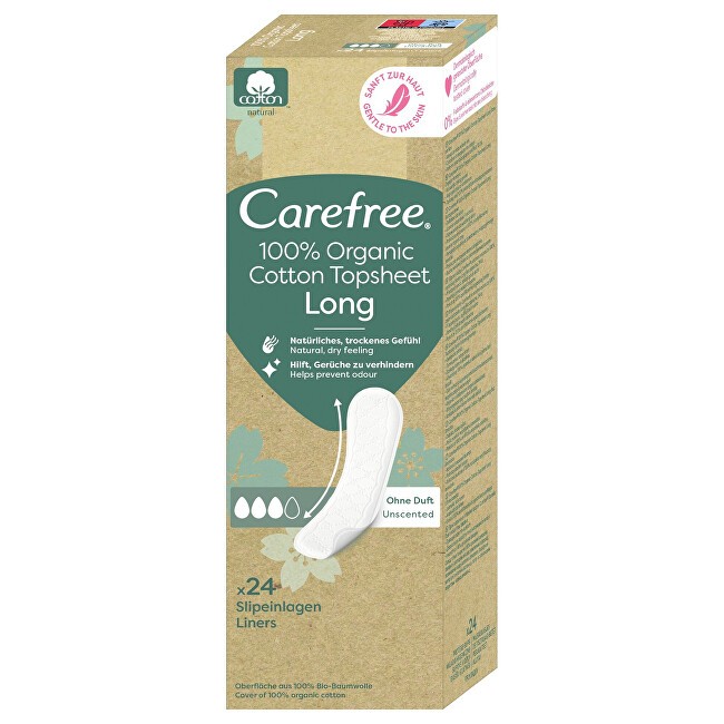 Carefree Organic Cotton Long Panty liners donna 240ks