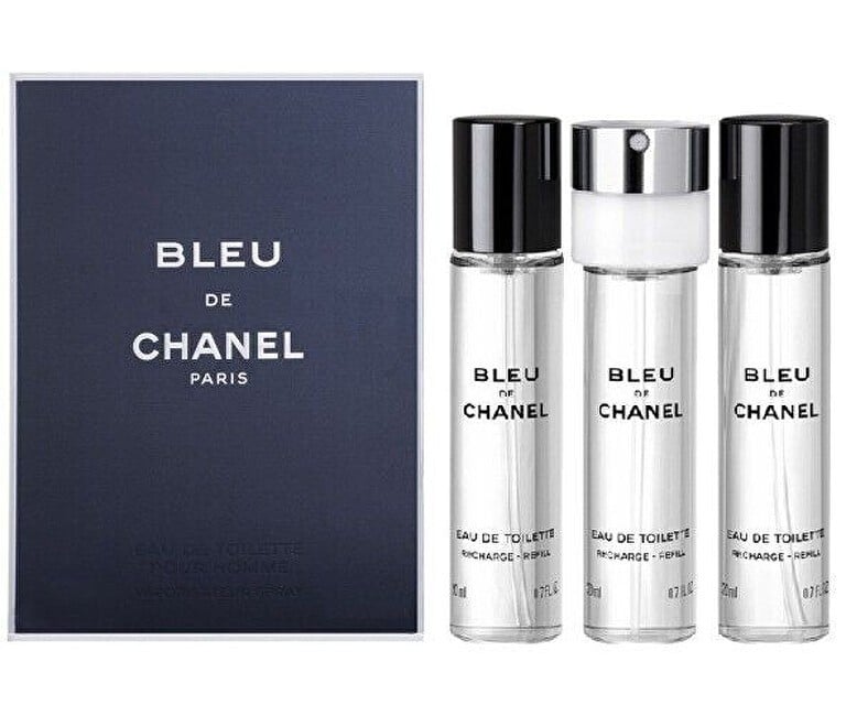 Chanel BLEU eau de toilette spray refill 3 x 20ml uomo
