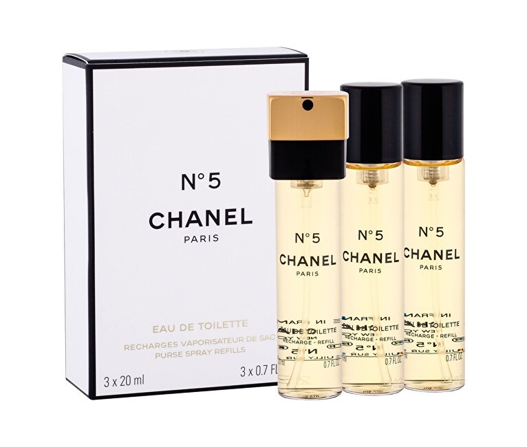 Chanel N 5 edt vapo twist spray 3 refills x 20 ml Donna