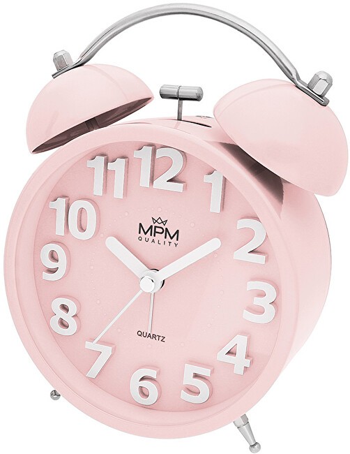 MPM Quality Sveglia analogica in metallo MPM Happy Morning - rosso chiaro C01.4056.21 donna