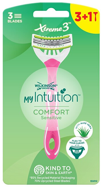 Wilkinson Rasoio usa e getta My Intuition Xtreme3 Comfort Sensitive per donna, confezione da 4 pezzi