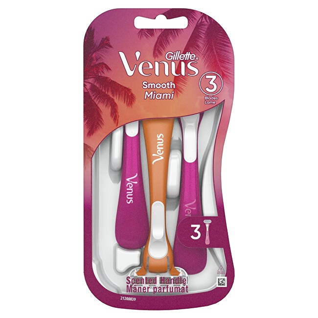 Gillette Venus Smooth Miami (3 pcs) - Disposable razors donna
