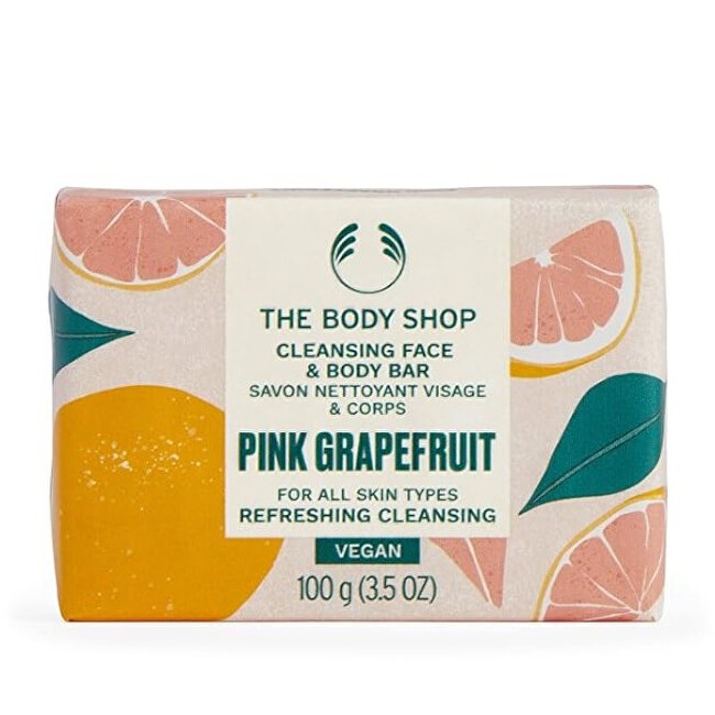 The Body Shop Saponetta detergente per viso e corpo al pompelmo rosa 100 g donna