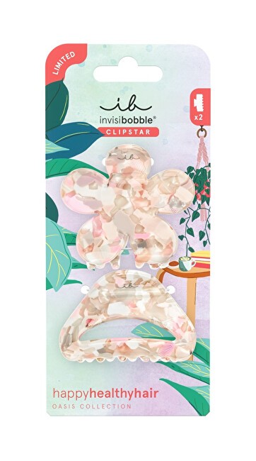 Invisibobble Clipstar Oasis Refreshed Bloom M - Hair clip 2 pcs donna