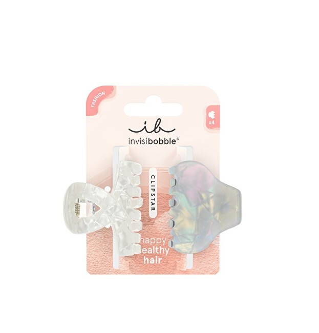 Invisibobble Clipstar Pearly Frost M - Hair clip 2 pcs donna