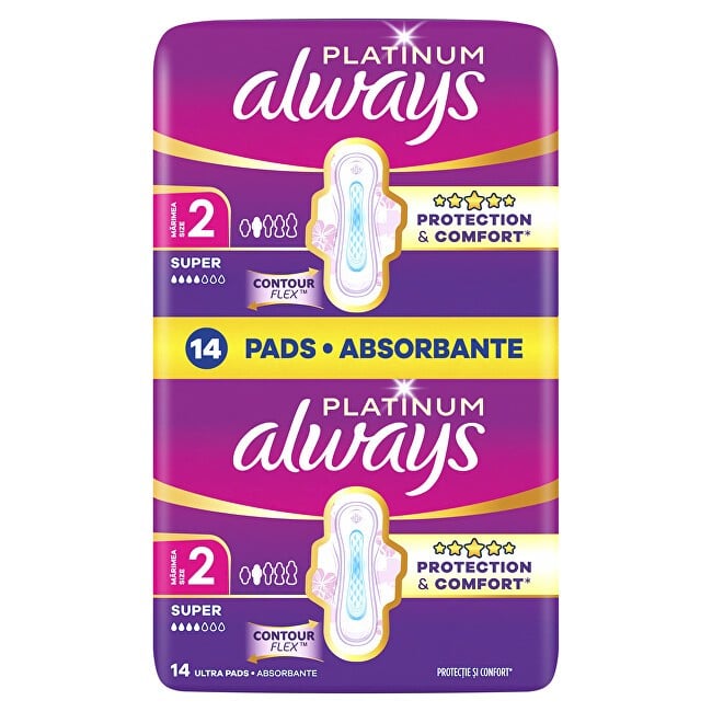 Always Assorbenti igienici Ultra Platinum Super Duo, confezione da 14 pezzi donna