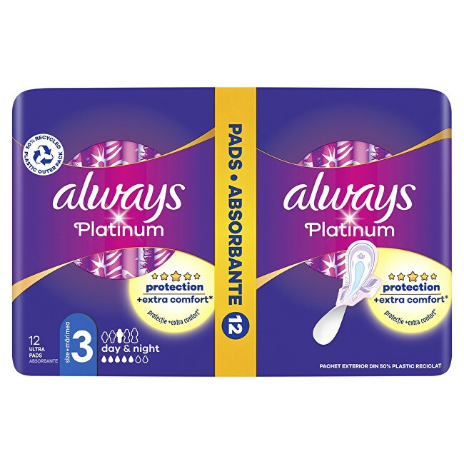 Always Assorbenti igienici Ultra Platinum Night Duo, confezione da 12 pezzi donna