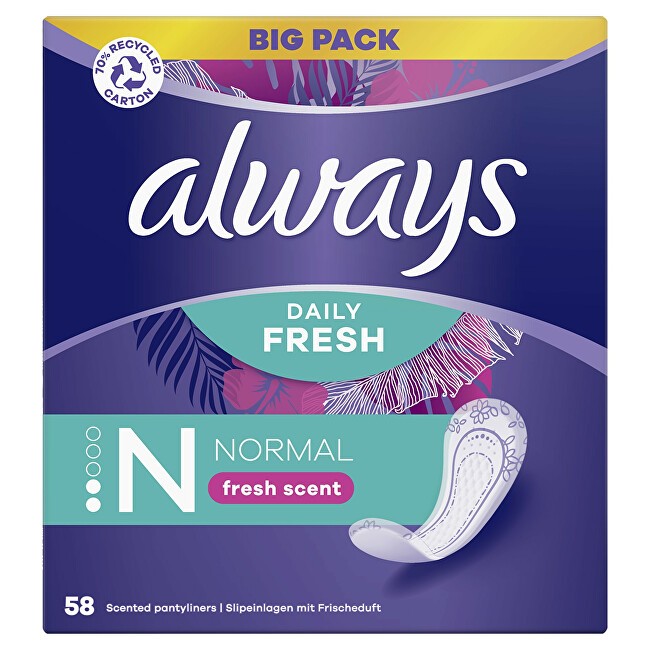 Always Salvaslip deodoranti normali, 58 pezzi donna
