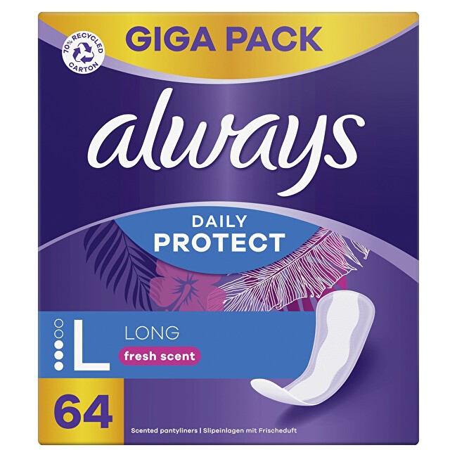 Always Salvaslip Daily Protect Long Fresh Scent, 64 pezzi donna