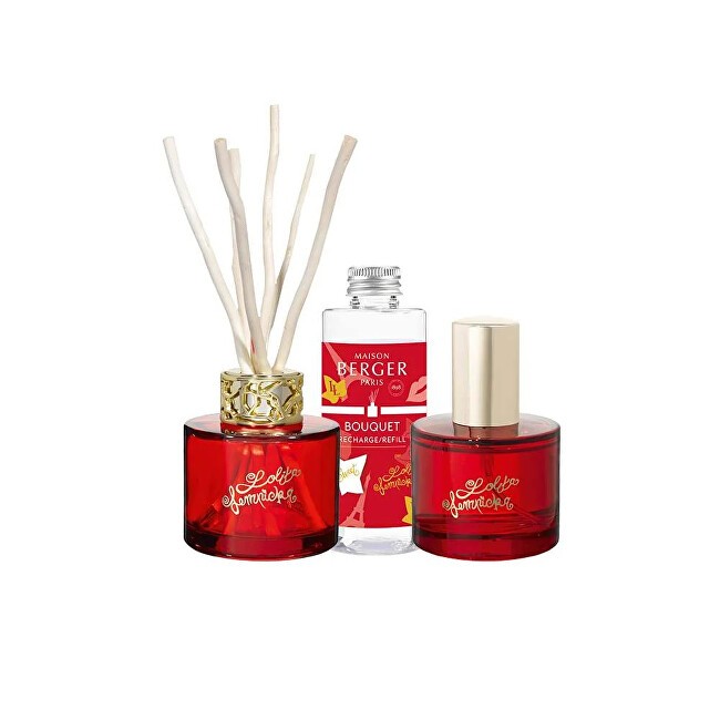 Maison Berger Paris Set regalo mini diffusore Lolita Lempicka rosso + ricarica e spray per ambienti Lolita Lempicka dolce unisex
