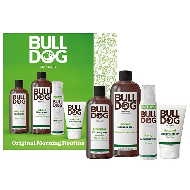 Bulldog Set regalo originale per la routine mattutina uomo