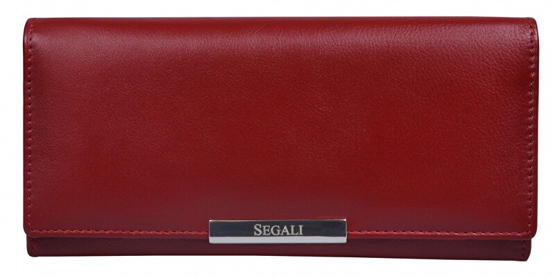 SEGALI Portafoglio da donna in pelle 7066 rosso donna