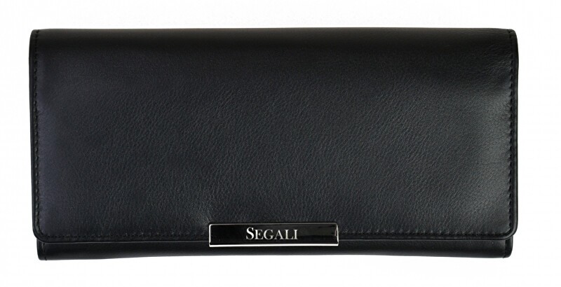 SEGALI Portafoglio da donna in pelle 7066 nero donna
