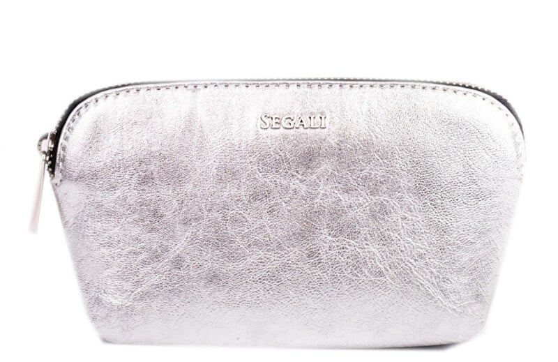 SEGALI Custodia in pelle formato A4 argento donna