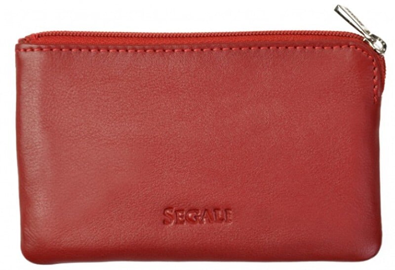 SEGALI Portafoglio mini in pelle con portachiavi 7289 rosso donna