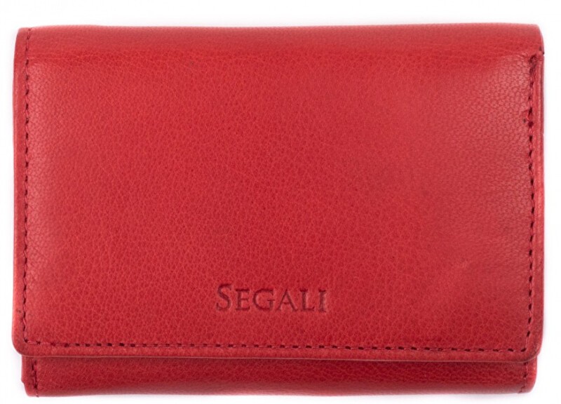 SEGALI Portafoglio da donna in pelle 7106 BS rosso donna