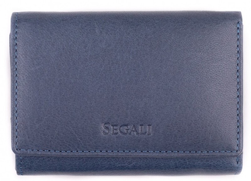 SEGALI Portafoglio da donna in pelle 7106 BS indaco donna
