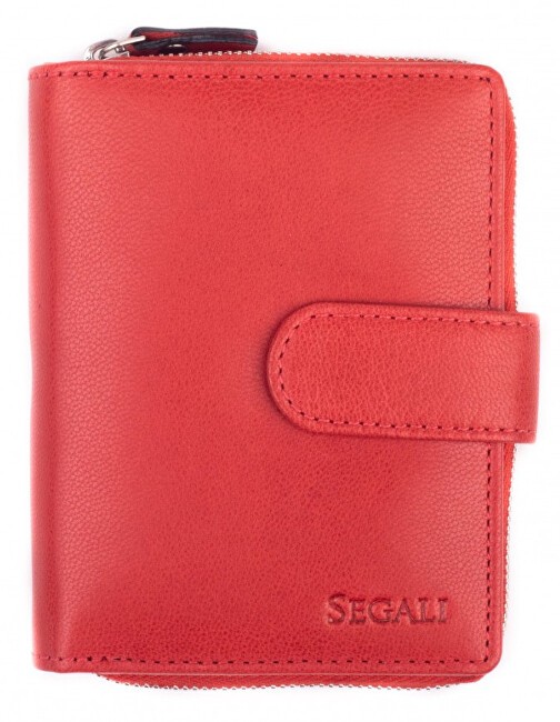 SEGALI Portafoglio da donna in pelle 7521 rosso donna