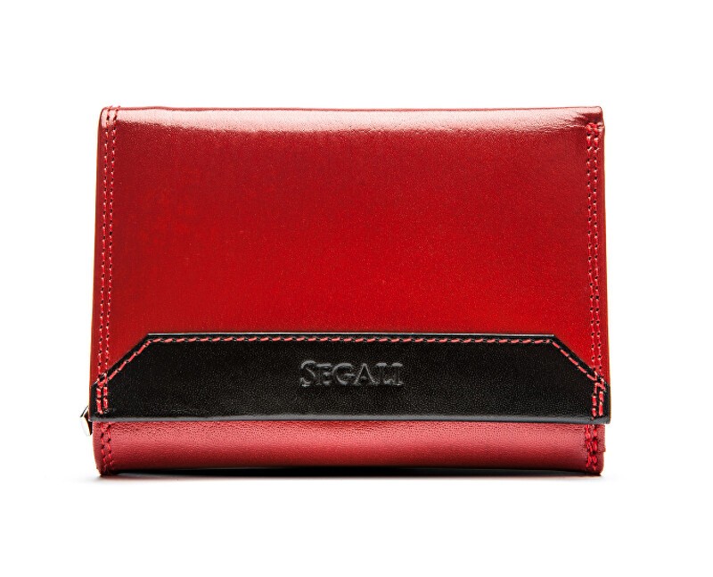 SEGALI Portafoglio da donna in pelle 100 B rosso/nero donna