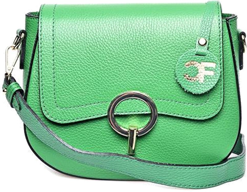Carla Ferreri Borsa a tracolla da donna in pelle CF1885 Verde donna
