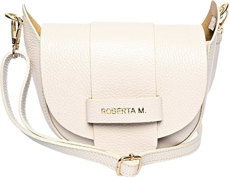 Roberta M Borsa a tracolla da donna in pelle 1870T Beige donna