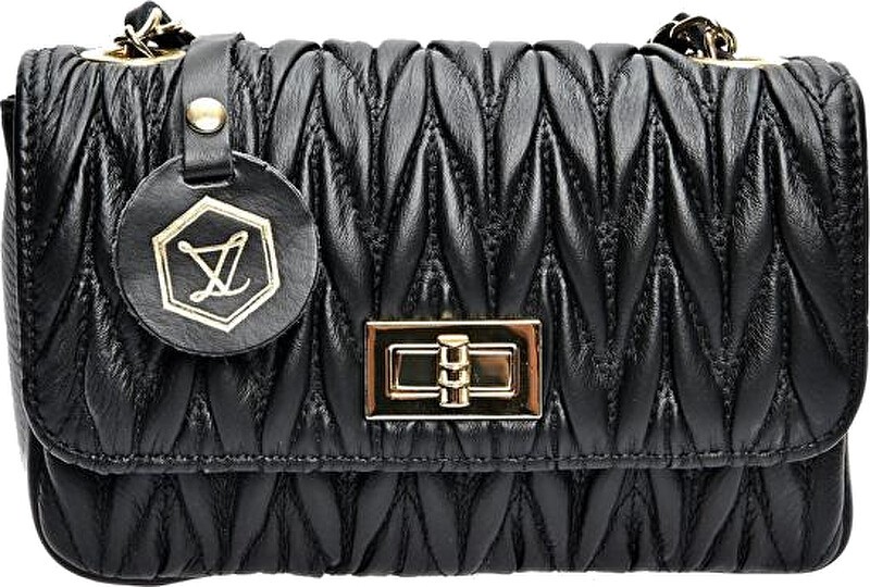 Luisa Vannini Borsa a tracolla da donna in pelle LV 2214 Nero donna