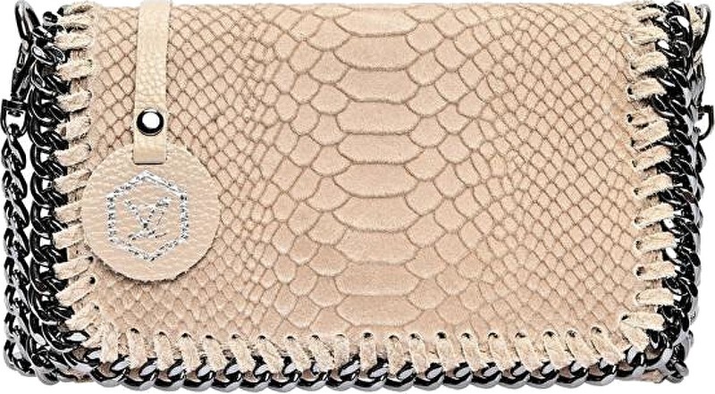 Luisa Vannini Borsa a tracolla da donna in pelle LV 8060 Fango donna