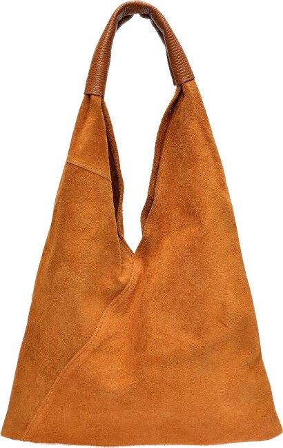 Anna Luchini Borsa a tracolla da donna in pelle modello Hobo AL 8166 color cognac donna