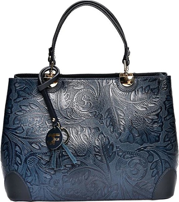 Carla Ferreri Borsa da donna in pelle CF3127 Blu donna