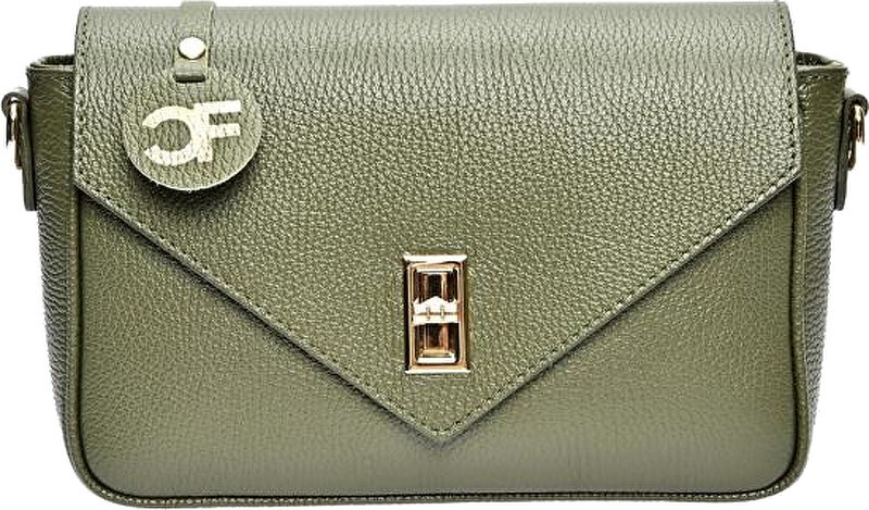 Carla Ferreri Borsa a tracolla da donna in pelle CF1948T Verde Militare donna