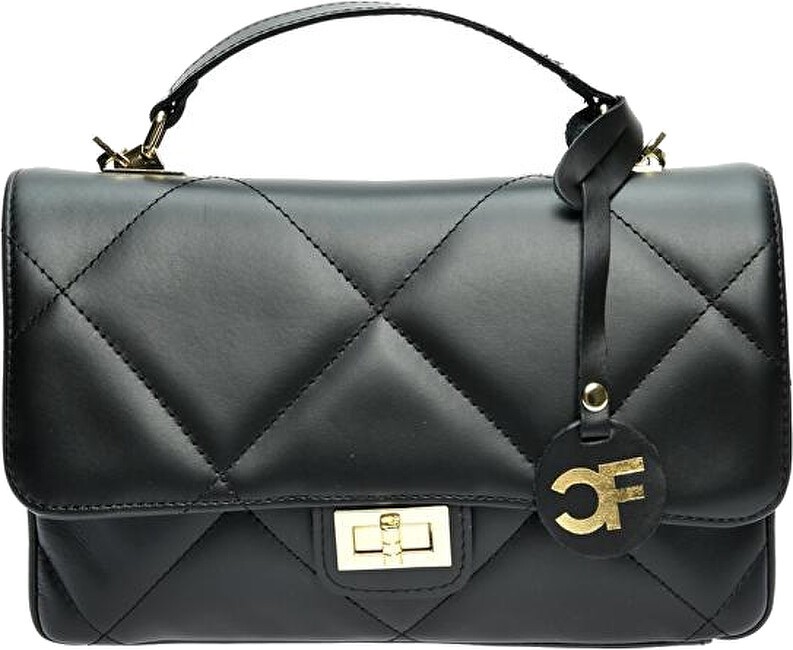 Carla Ferreri Borsa a tracolla da donna in pelle CF2211 Nero donna