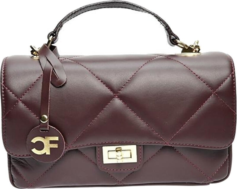 Carla Ferreri Borsa a tracolla da donna in pelle CF2211 Vino donna