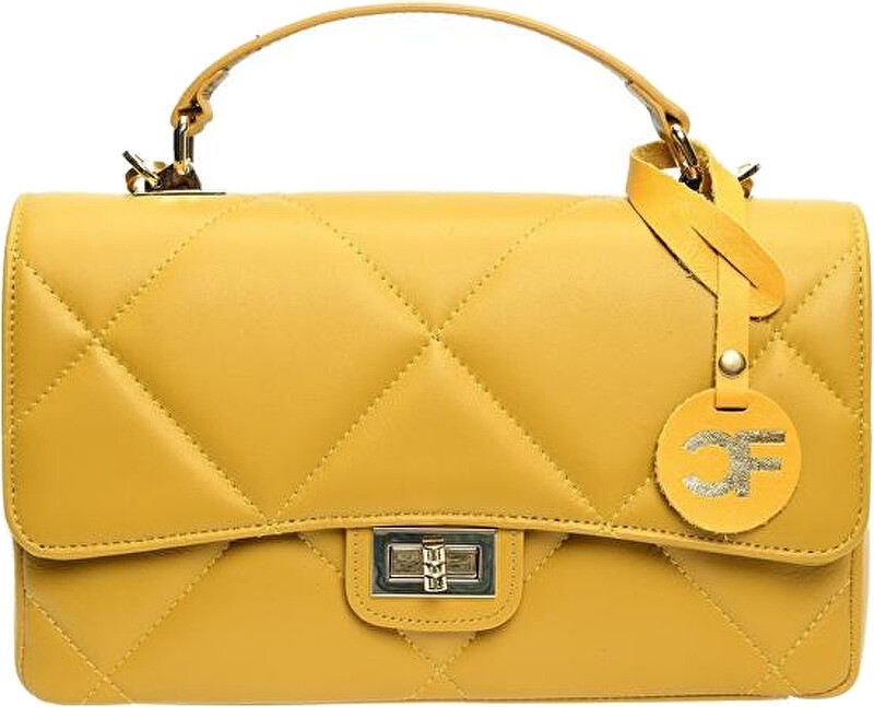 Carla Ferreri Borsa a tracolla da donna in pelle CF2211 Senape donna