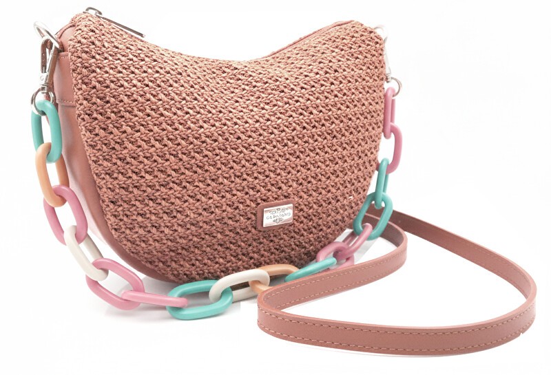 Caramelo Borsa da donna in pelle Banana Bag 82330 Nude donna