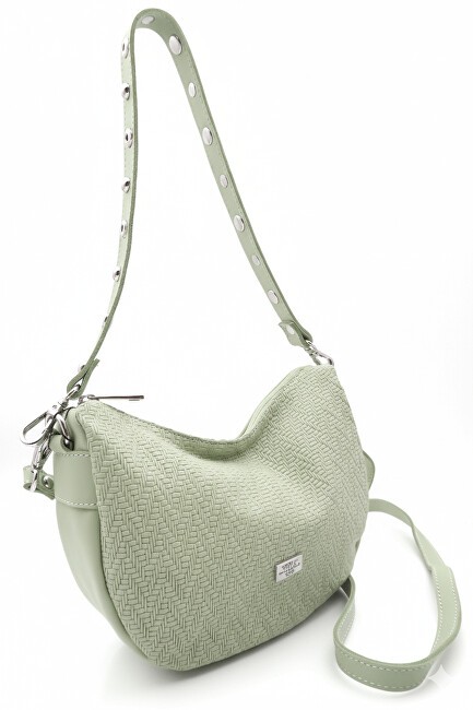 Caramelo Borsa da donna in pelle Banana Bag 82343 Verde donna