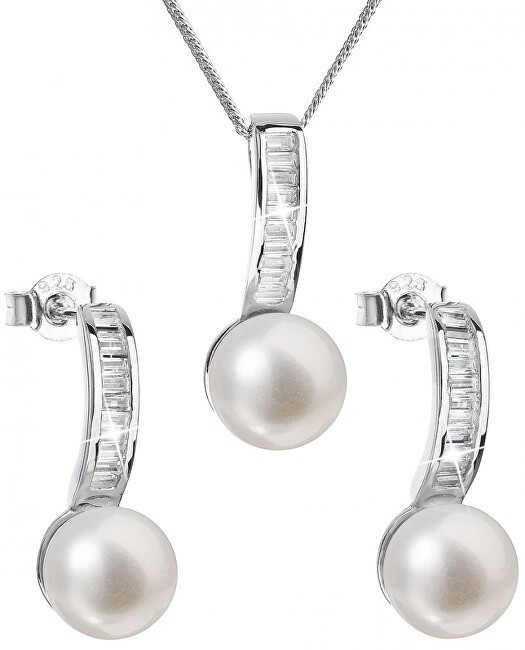 Evolution Group Set di lusso in argento con perle autentiche Pavon 29019.1 donna