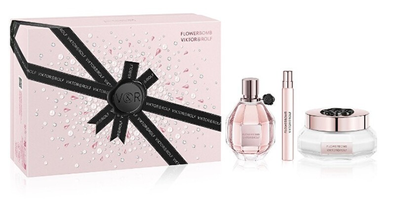 Viktor & Rolf Flowerbomb - eau de parfum 100ml + crema corpo 200ml + eau de parfum 10ml donna
