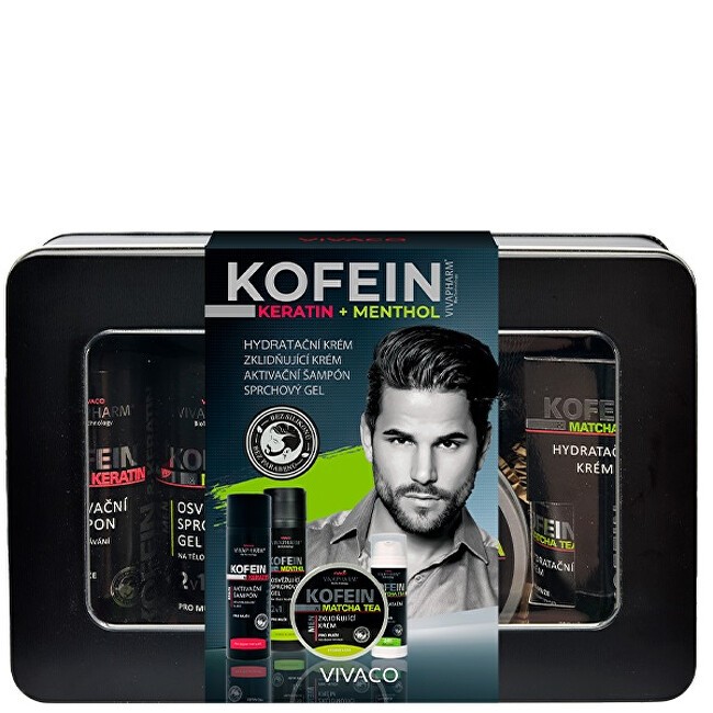 Vivaco Confezione regalo di caffeina in scatola di latta uomo