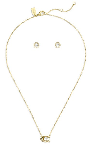 Coach Set di gioielli placcati in oro con cristalli 37412845GLD110 donna