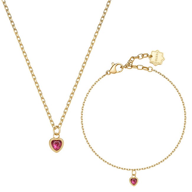 Brosway Set di gioielli da donna placcato oro con Chakra del Cuore BHKLE02 collana, bracciale donna