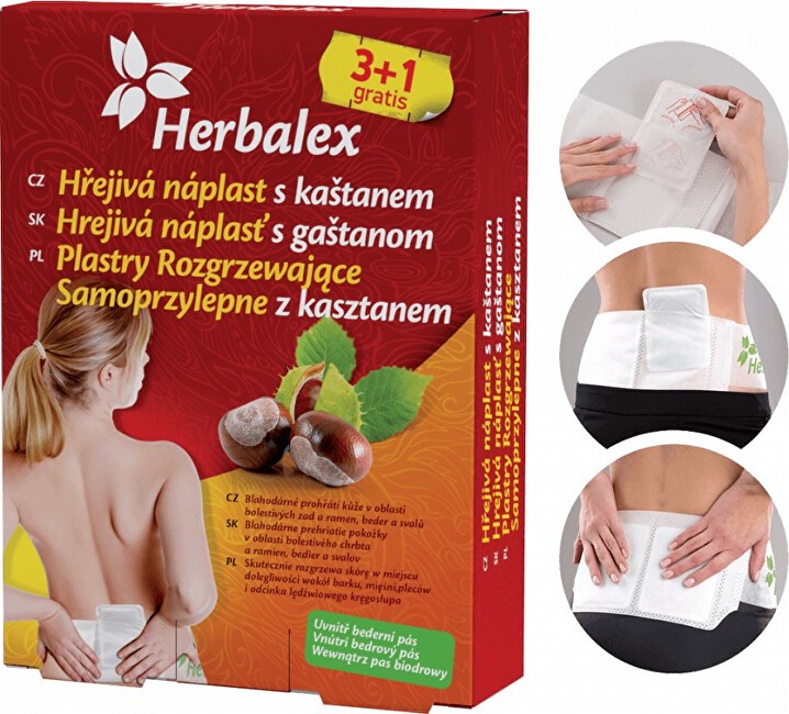 Herbamedicus Gesso caldo con castagna 3 + 1 gratis + cintura per i fianchi unisex