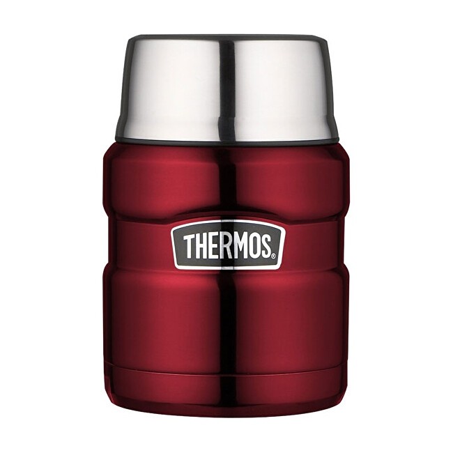 Thermos Stile Thermos per alimenti con cucchiaio e tazza - rosso 470 ml unisex