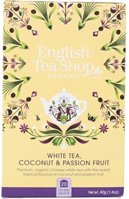 English Tea Shop Tè bianco biologico al cocco e frutto della passione, 20 bustine unisex