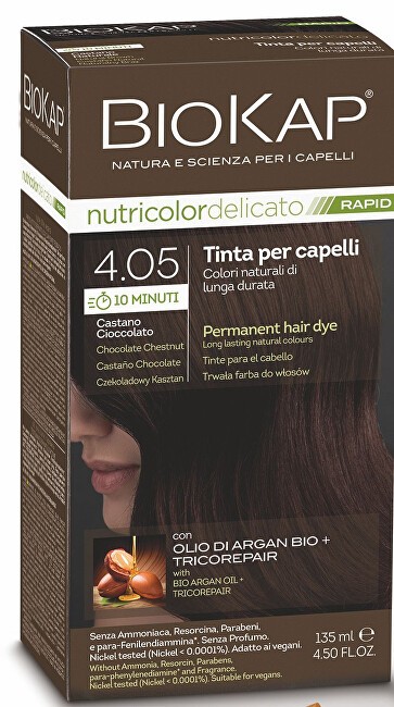 Biokap BIOKAP DELICATO RAPID tinta per capelli - 4.05 Castagna di cioccolato 135ml donna